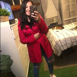 DKNY Hot Pink Trench Coat